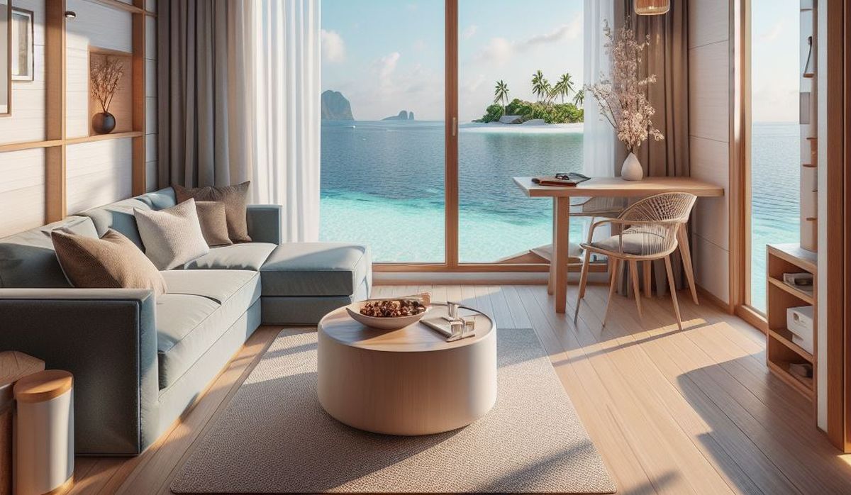 petit appartement aux Maldives avec vue sur la mer